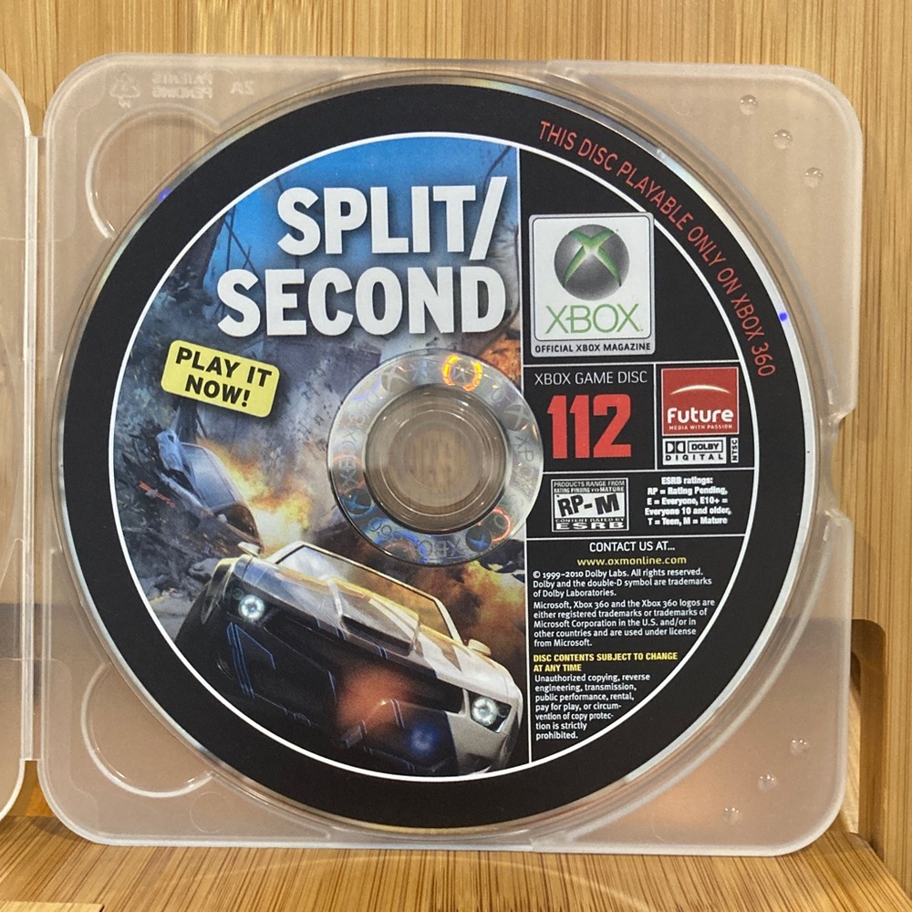 Split/Second Xbox 360 demo disc
